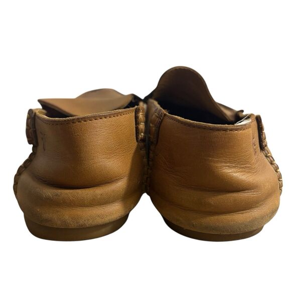 Frye Loafers Mens Size 9.5 Mesa Venetian Cognac Leather Driving Shoes Preppy main image 6